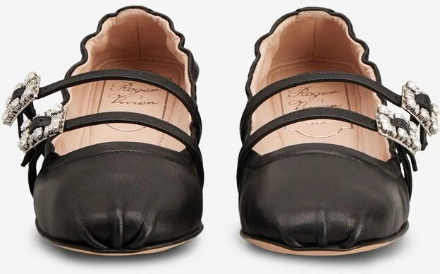Roger Vivier Leather Ballerinas With Belt - Image 6