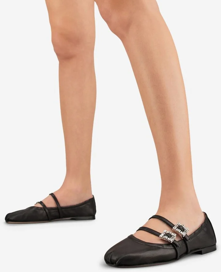 Roger Vivier Leather Ballerinas With Belt - Image 2