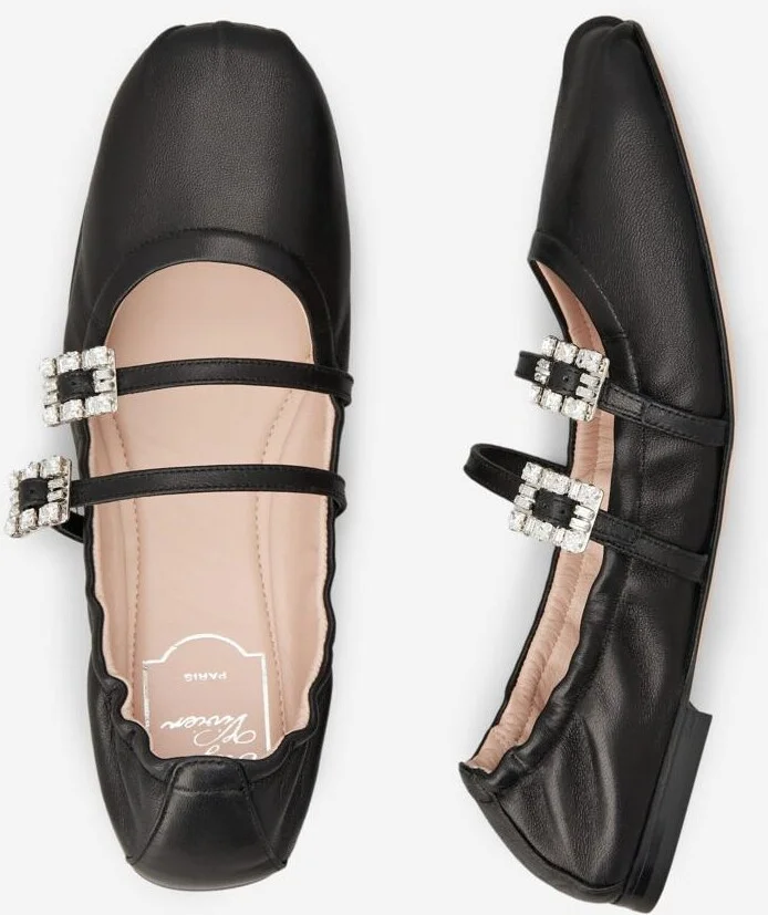 Roger Vivier Leather Ballerinas With Belt - Image 6