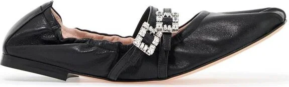 Roger Vivier Leather Ballerinas With Belt