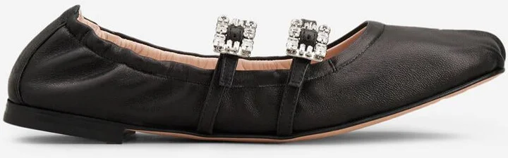 Roger Vivier Leather Ballerinas With Belt