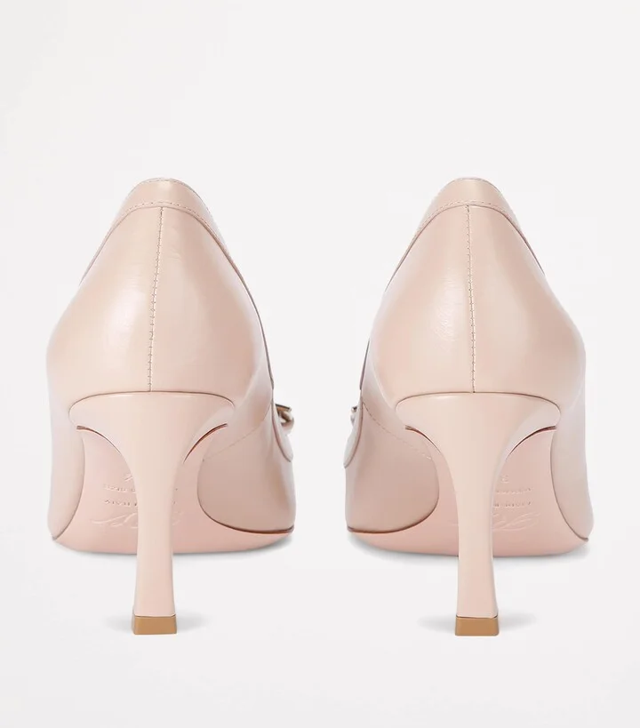 Roger Vivier Leather Belle Vivier Braided Trompette Pumps 70 - Image 2