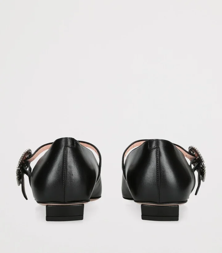 Roger Vivier Leather Belle Vivier Mary Jane Flats - Image 2