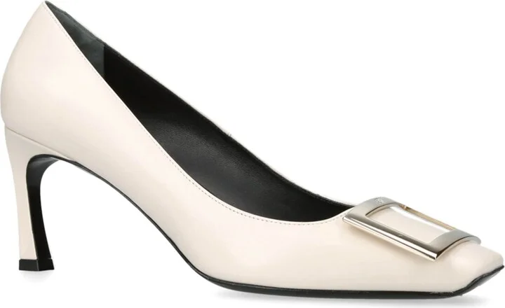 Roger Vivier Leather Belle Vivier Trompette Pumps 70 - Image 3