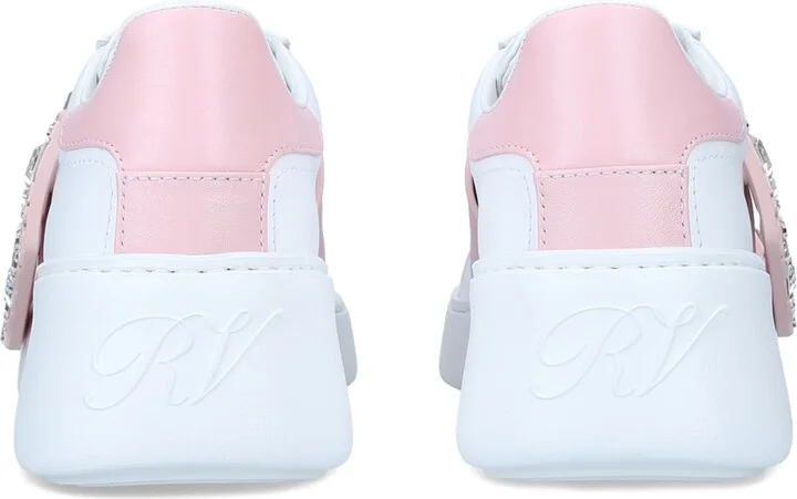 Roger Vivier Leather Embellished Viv Skate Sneakers - Image 2