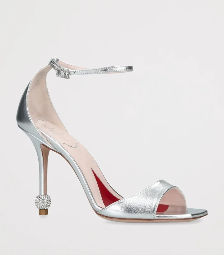 Roger Vivier Leather Marlene Sandals 100 - Image 3