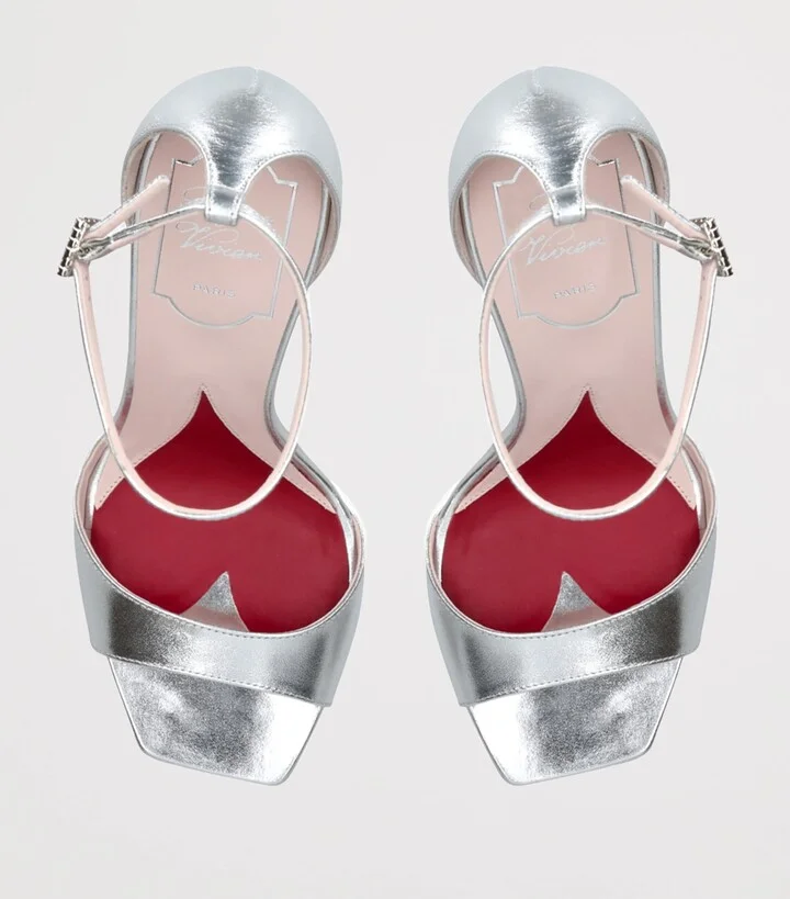 Roger Vivier Leather Marlene Sandals 100 - Image 4