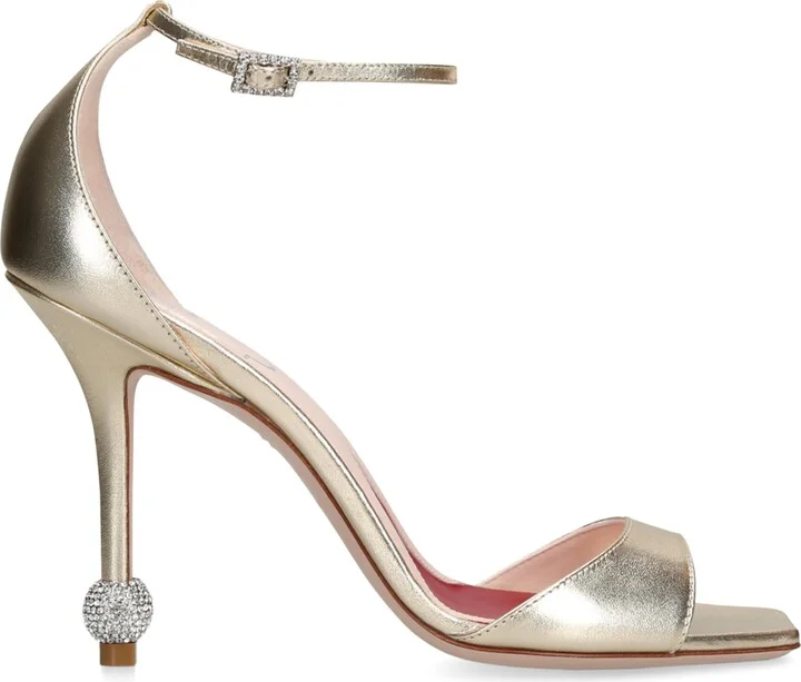 Roger Vivier Leather Marlene Sandals 100