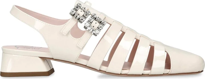 Roger Vivier Leather Mini Très Vivier Sandals 25