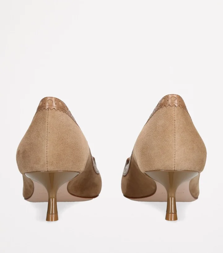 Roger Vivier Leather Perforated Viv in the City Pumps 45 - Image 2