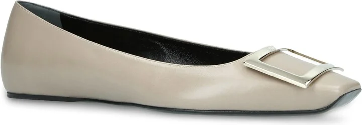 Roger Vivier Leather Quadrata Trompette Flats