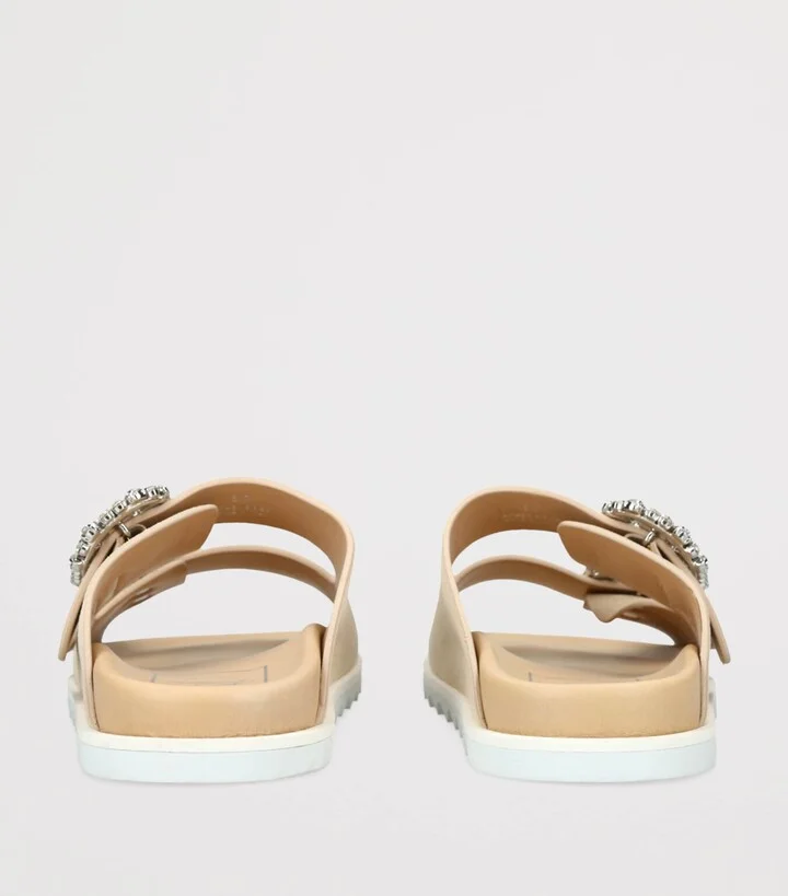 Roger Vivier Leather Slidy Viv Strass Sandals - Image 2