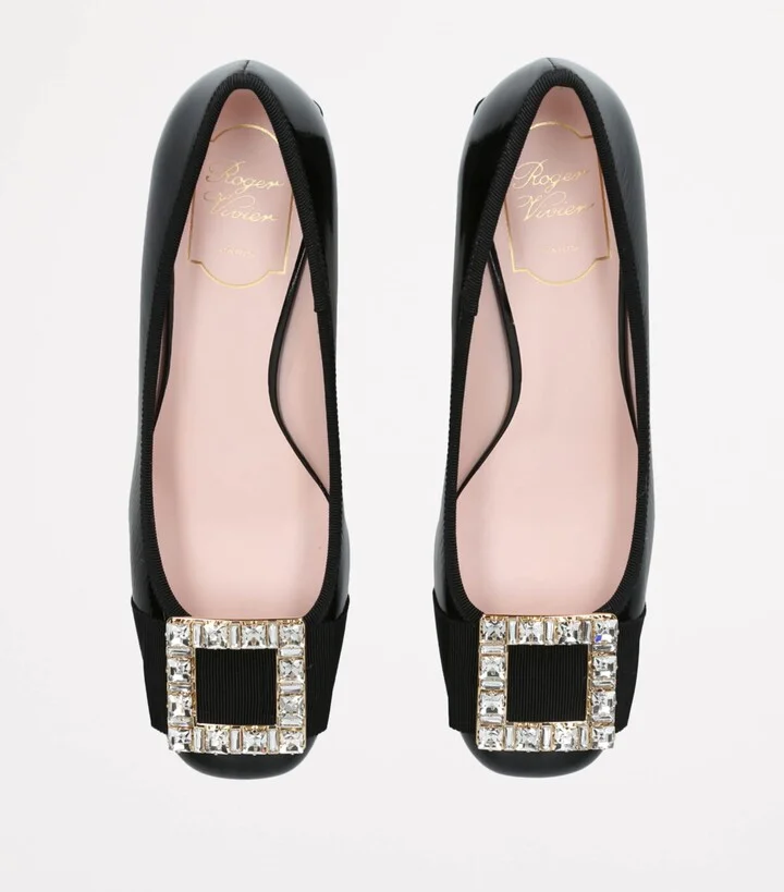 Roger Vivier Leather Très Vivier Strass Heeled Mules 45 - Image 4