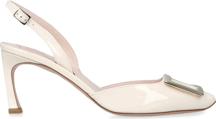 Roger Vivier Leather Trompette Slingback Pumps 70
