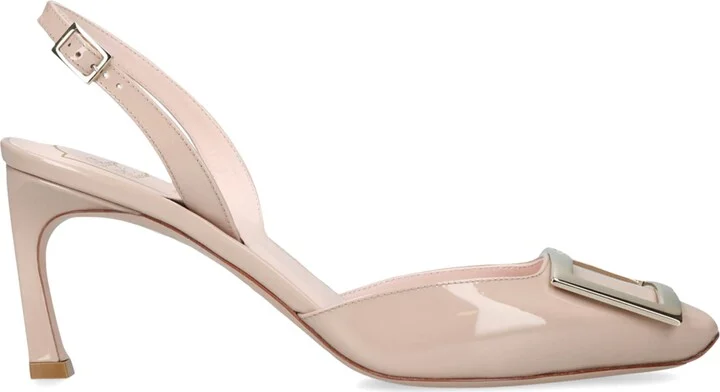 Roger Vivier Leather Trompette Slingback Pumps 70