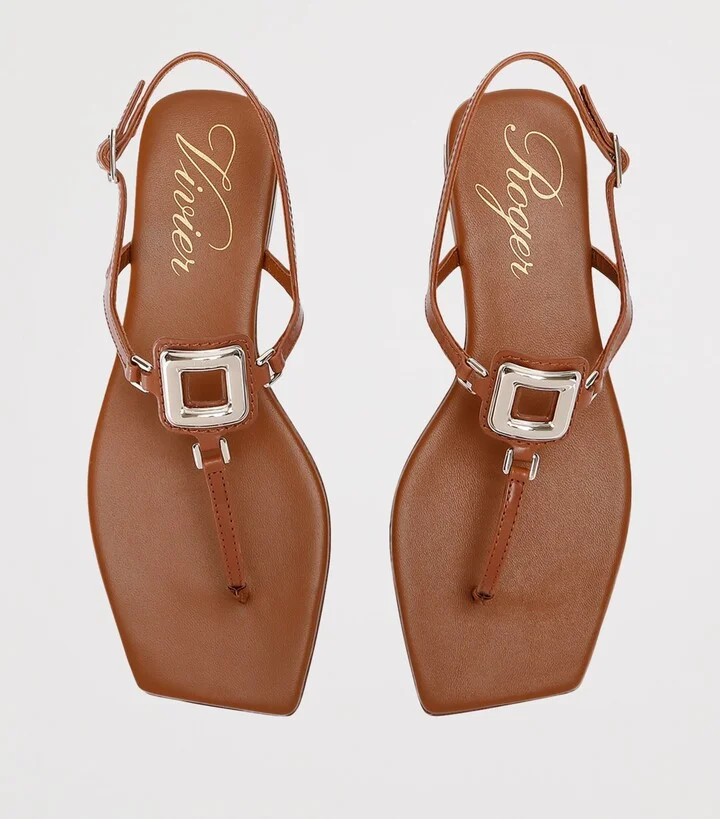 Roger Vivier Leather Viv By The Sea Sandals - Image 4