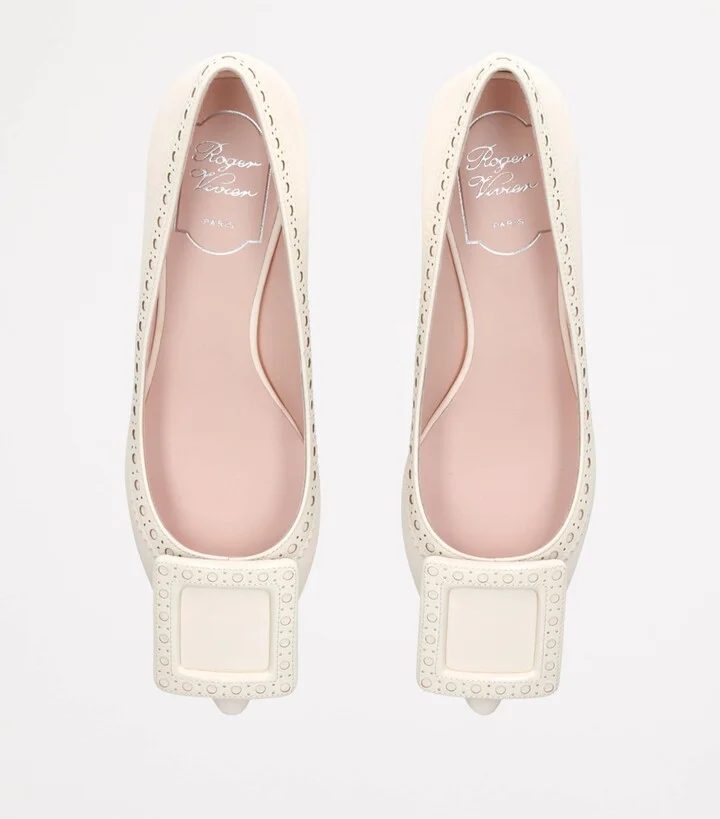 Roger Vivier Leather Viv In The City Pumps 45 - Image 4
