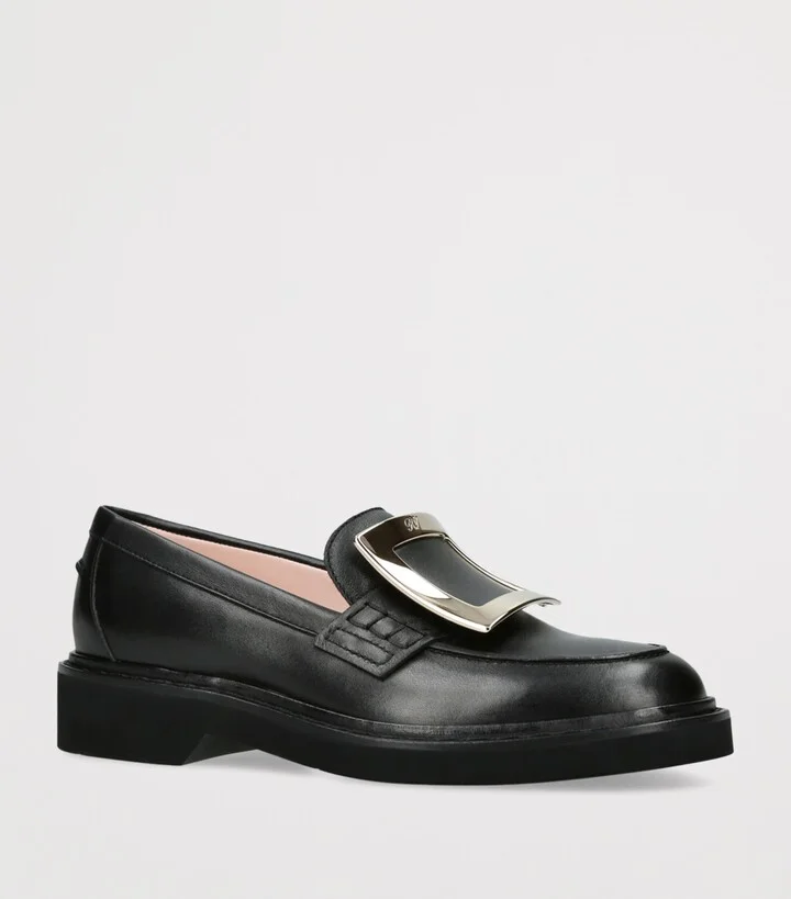 Roger Vivier Leather Viv' Rangers Loafers - Image 3