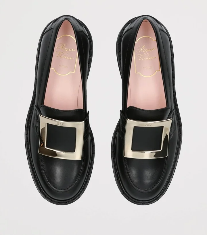 Roger Vivier Leather Viv' Rangers Loafers - Image 4