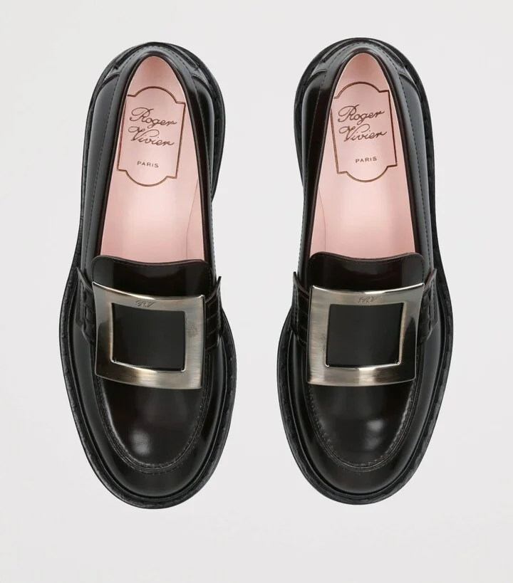Roger Vivier Leather Viv' Rangers Loafers - Image 4
