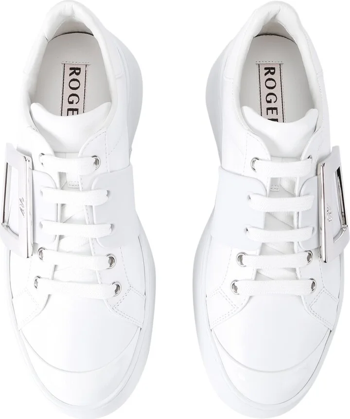Roger Vivier Leather Viv Skate Platform Sneakers - Image 4