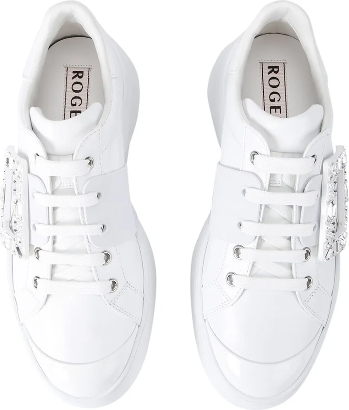 Roger Vivier Leather Viv Skate Platform Sneakers - Image 4
