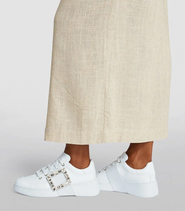 Roger Vivier Leather Viv Skate Sneakers - Image 2