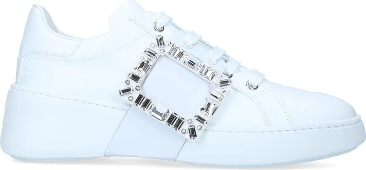 Roger Vivier Leather Viv Skate Sneakers