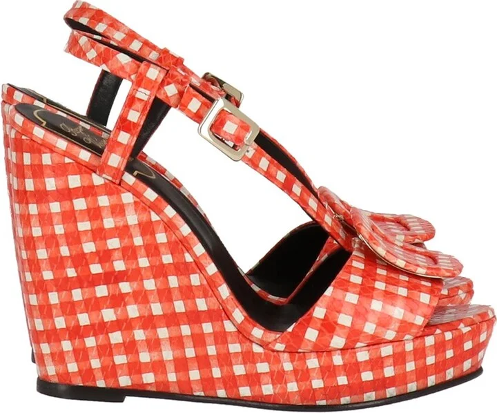 Roger Vivier Leather Wedge Sandal - Image 2