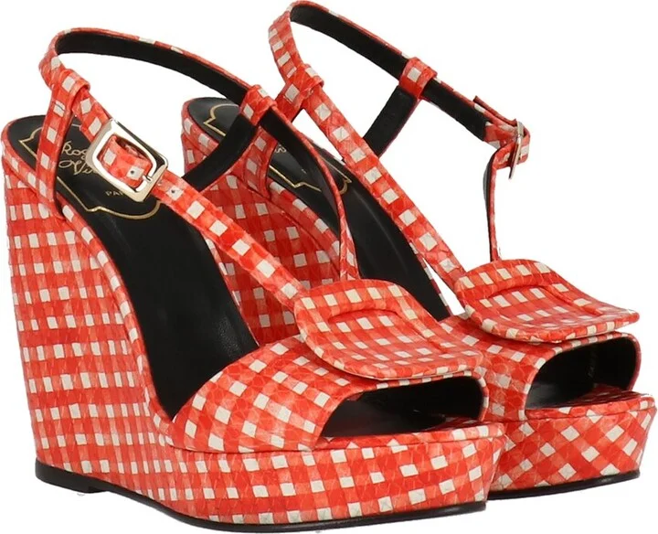 Roger Vivier Leather Wedge Sandal