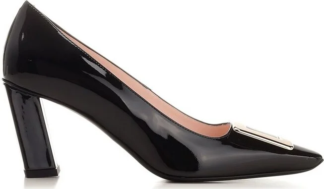 Roger Vivier Logo Engraved Block Heel Pumps