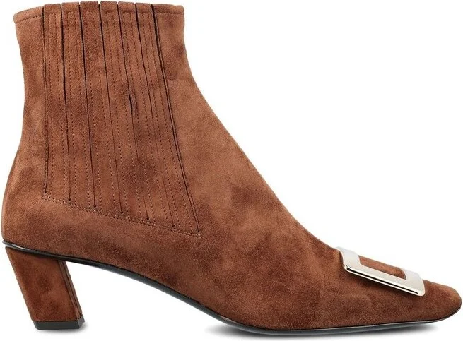 Roger Vivier Logo Engraved Chelsea Boots