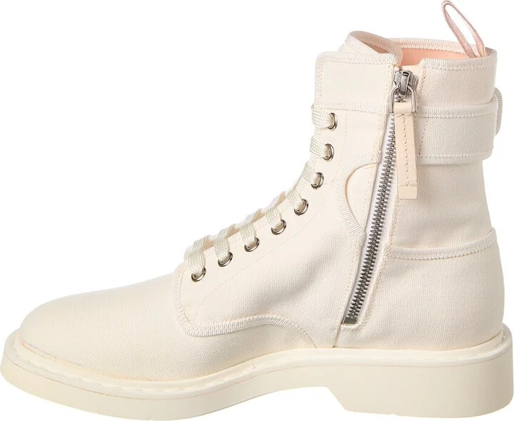 Roger Vivier Logo Plaque Viv Canvas Boot - Image 2