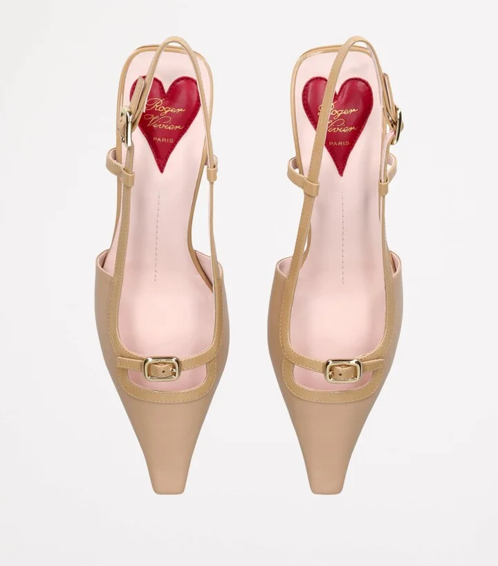 Roger Vivier Mini Buckle Slingback Heels 55 - Image 4