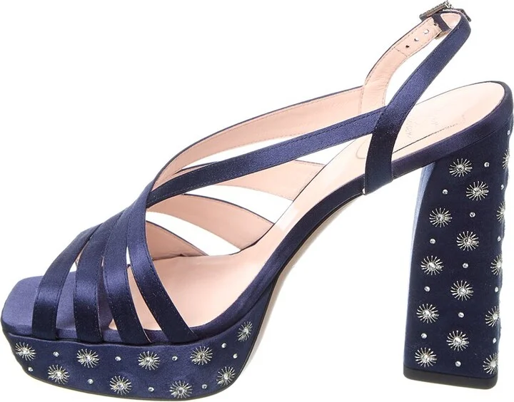 Roger Vivier Mini Platform Satin Sandal - Image 2