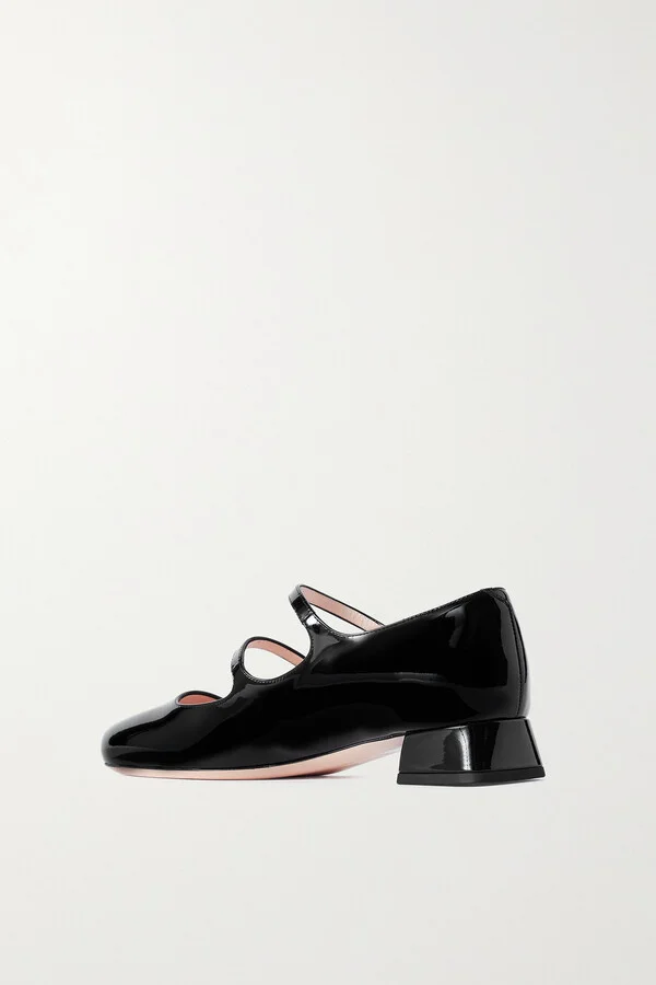 Roger Vivier - Mini Très Vivier 25 Crystal-embellished Patent-leather Pumps - Black - Image 3
