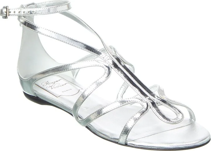 Roger Vivier Ondulation Leather Sandal