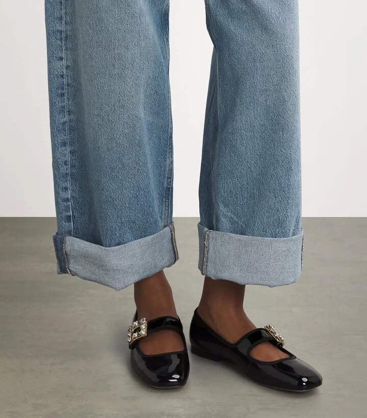 Roger Vivier Patent Embellished Flats - Image 2
