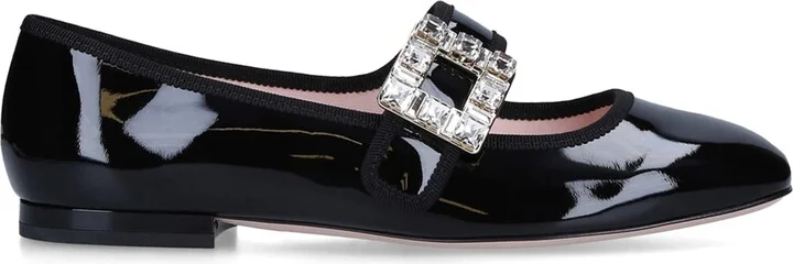 Roger Vivier Patent Embellished Flats - Image 3