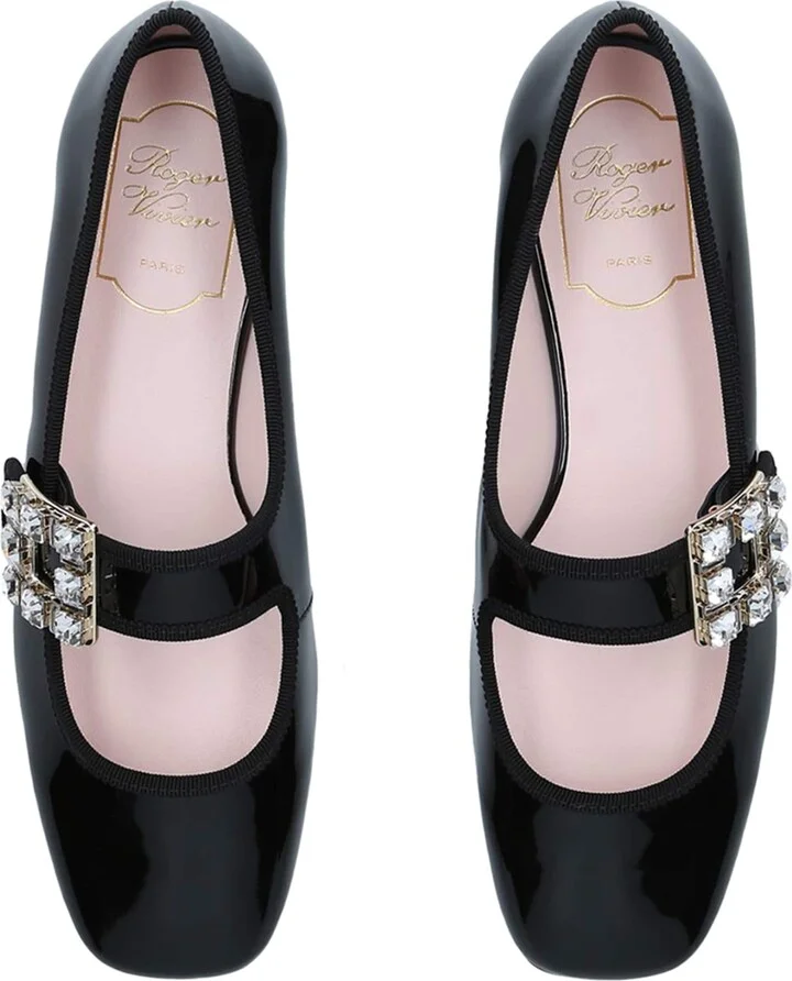 Roger Vivier Patent Embellished Flats - Image 5