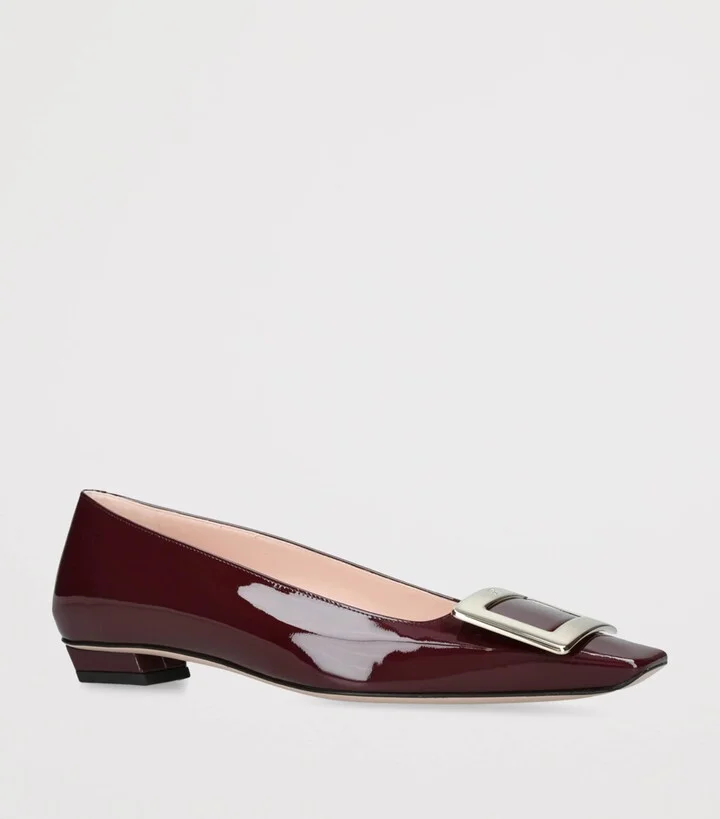 Roger Vivier Patent Leather Belle Vivier Trompette Ballet Flats - Image 3