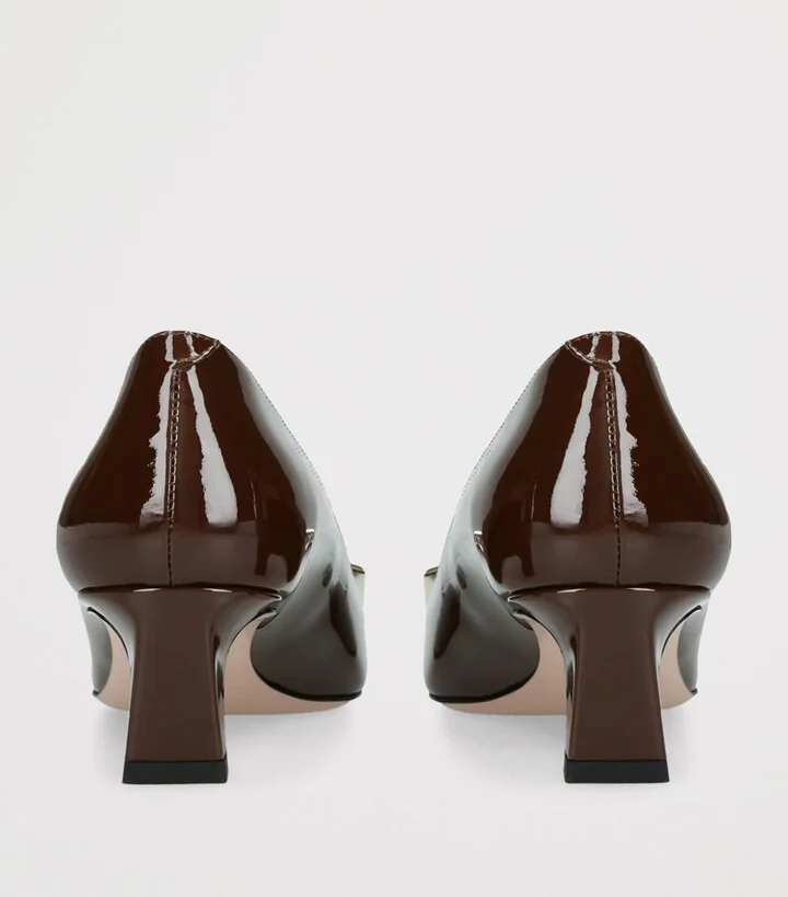 Roger Vivier Patent Leather Belle Vivier Trompette Pumps 45 - Image 2