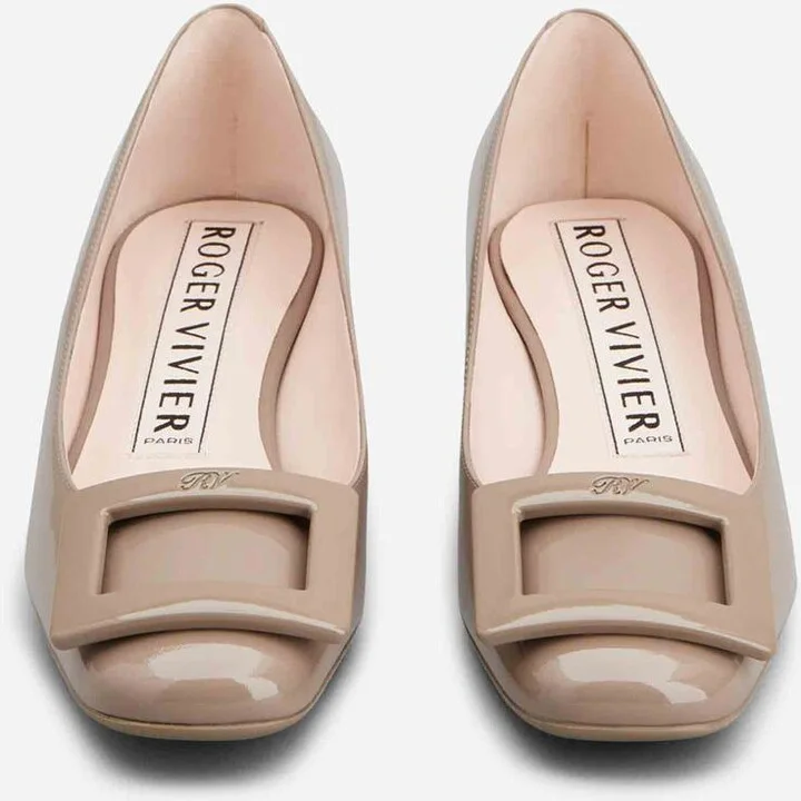 Roger Vivier Patent Leather Buckle Ballerinas - Image 5