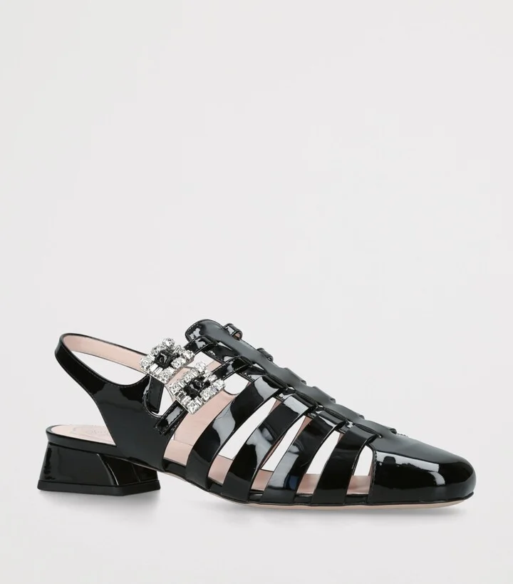 Roger Vivier Patent Leather Mini Très Vivier Sandals 25 - Image 2