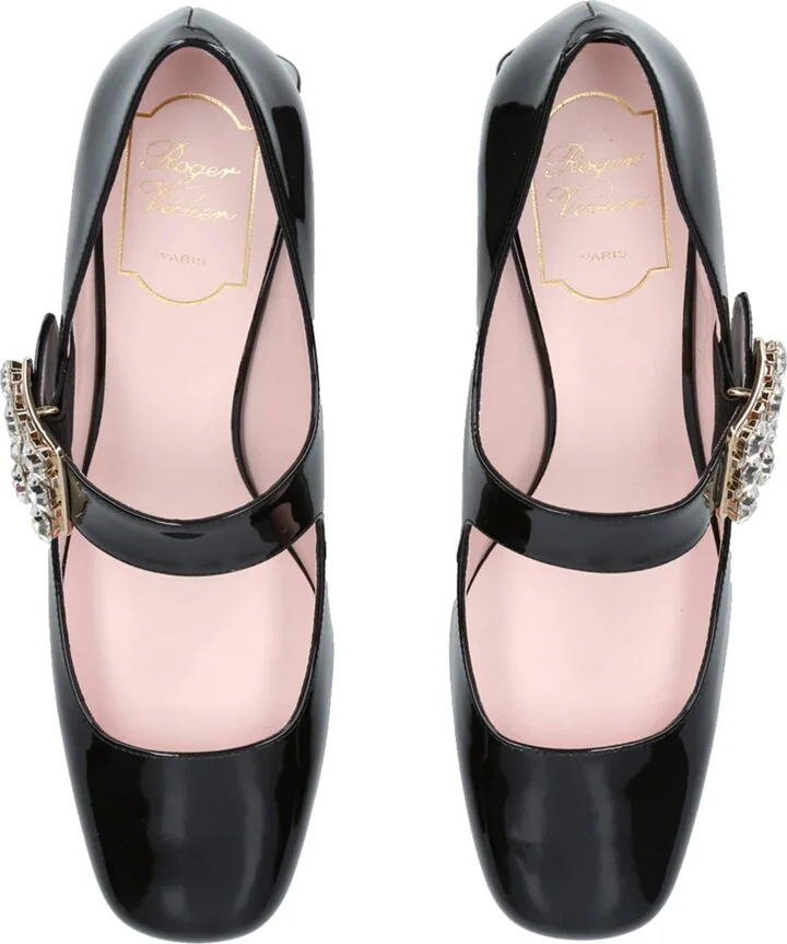 Roger Vivier Patent Leather Tres Viv Mary Janes 45 - Image 4