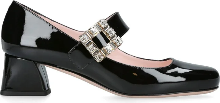 Roger Vivier Patent Leather Tres Viv Mary Janes 45