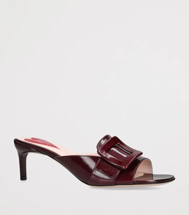 Roger Vivier Patent Leather Viv' Canard Mules 55 - Image 3