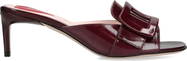 Roger Vivier Patent Leather Viv' Canard Mules 55