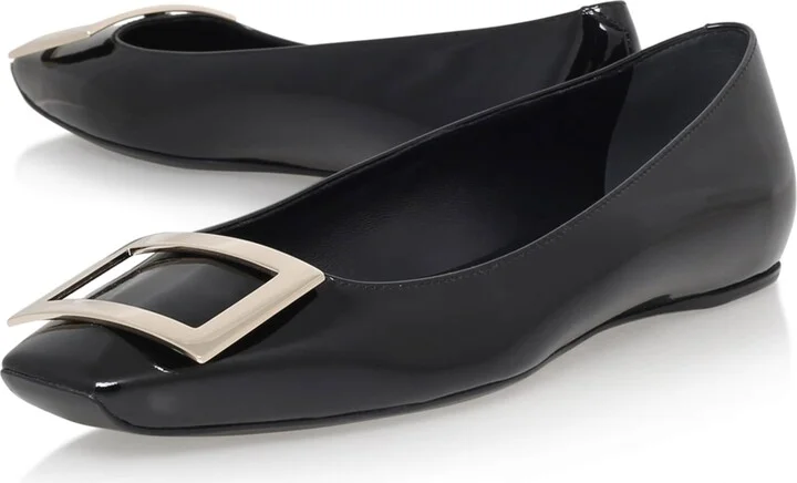 Roger Vivier Patent Quadrata Trompette Ballet Flats - Image 3