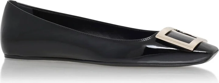 Roger Vivier Patent Quadrata Trompette Ballet Flats